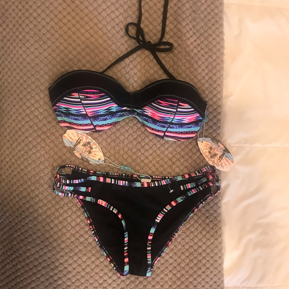 BINGO Surf two piece bikini swimwear bandeau